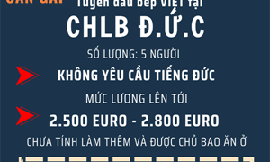 TUYỂN DỤNG ĐẦU BẾP VIỆT LÀM VIỆC TẠI ĐỨC