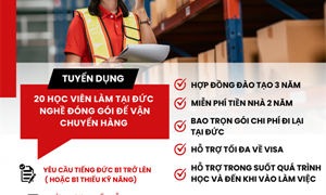 TUYỂN DỤNG 20 HỌC VIÊN NGHỀ ĐÓNG GÓI ĐỂ VẬN CHUYỂN HÀNG