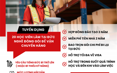 TUYỂN DỤNG 20 HỌC VIÊN NGHỀ ĐÓNG GÓI ĐỂ VẬN CHUYỂN HÀNG